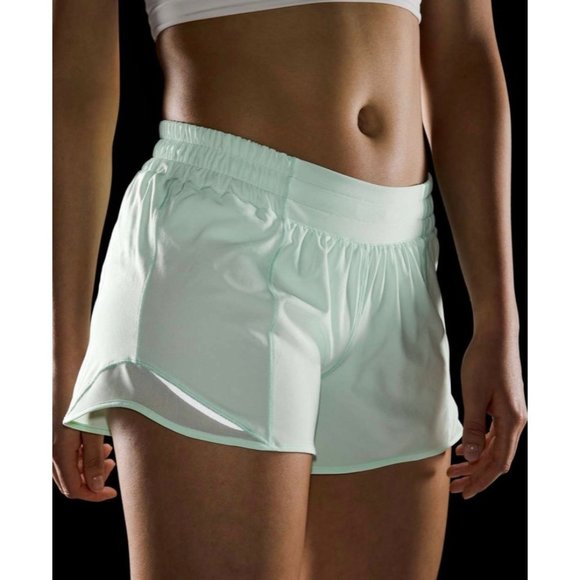 Lululemon Athletic Hotty Hot LR Lined Short 4” Mint Moment NWT Women’s Size 6 - Picture 12 of 12